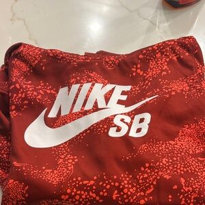 Nike SB Red and White Graphic Hoodie